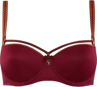 marlies dekkers voorgevormde beugelbh Space Odyssey met visgraat dessin donkerrood