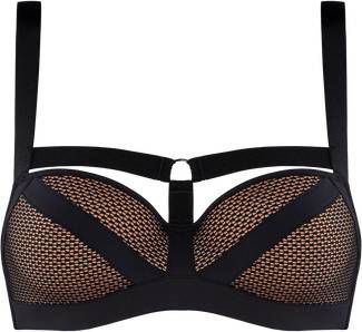 Marlies Dekkers wing power balconette bh | wired padded black and sand 70B