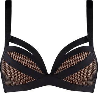 Marlies Dekkers wing power push up bh | wired padded black and sand 70D