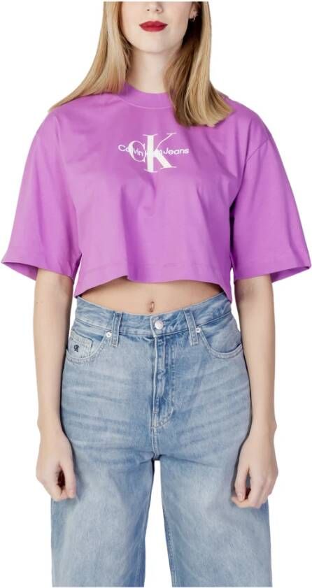 Calvin klein Archival Monologo CR J20J220280Beh Jeans, Roze, Dames