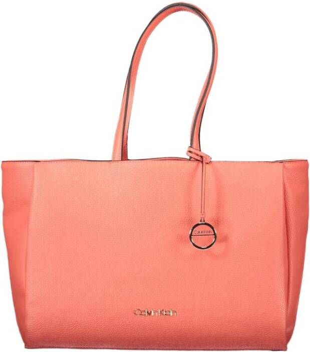 Calvin Klein Sided Shopper + Laptop Sleeve coral Damestas
