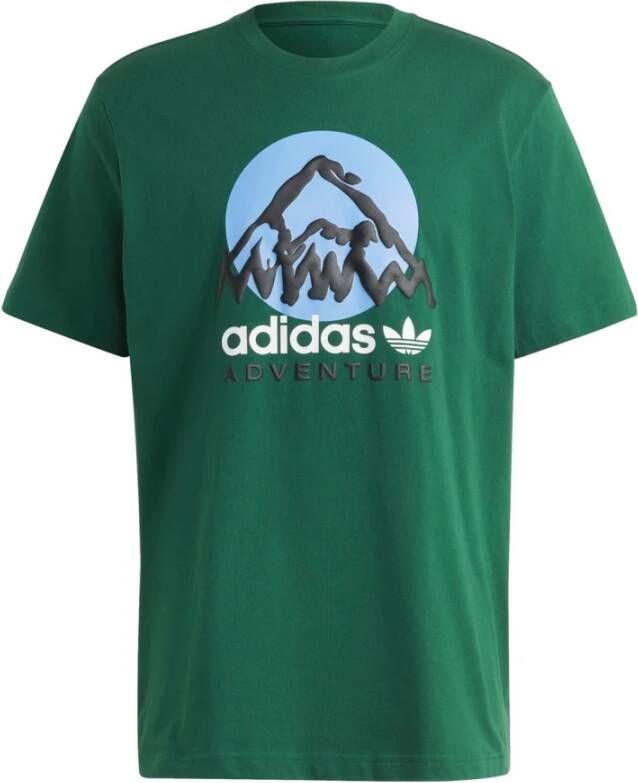 Adidas T Shirts , Groen, Heren