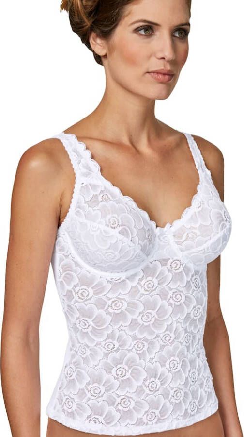 harmony Hemdje met beugels en zacht kant voor Wit