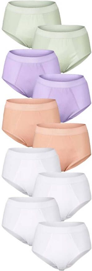 harmony Tailleslips per 10 met corrigerend effect Lila/Lindegroen/Apricot/Wit