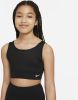 Nike Dri FIT Swoosh Luxe Sport bh voor meisjes Black/Black/White online kopen