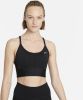 Nike Dri FIT Indy Lange padded sport bh met lichte ondersteuning Black/White Dames online kopen