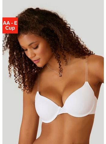Lascana Bh met steuncups Ela perfect basic met beugel en met transparante bandjes