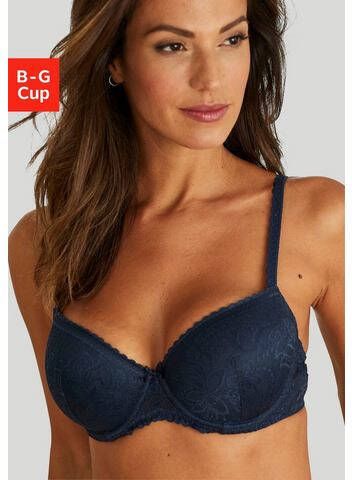 Lascana Bh met steuncups Luciana van gebloemde kant