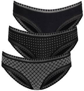 Lascana Bikinibroekje met grafische kant(set, 3 stuks )