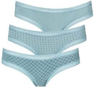 Lascana Brasil slip met grafische kant(set, 3 stuks )