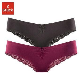 Lascana Brasil slip met mooie kant achter(set, 2 stuks )