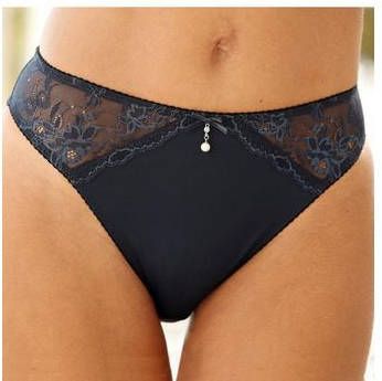Lascana Slip Nina met kanten inzetten in microtouch kwaliteit