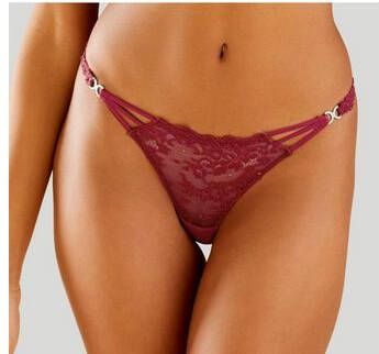 Lascana String met decoratieve stras gespriempjes