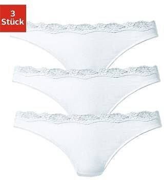 Lascana String met fijne kant(set, 3 stuks )