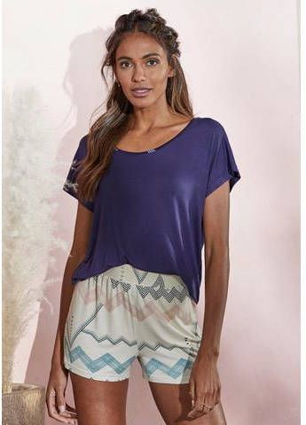 Lascana T shirt met aangeknipte mouwen