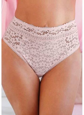 Nuance High waist string van gebloemde kant