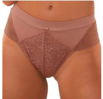 Nuance String Ilara in modieuze mix van soft mesh en van gebloemd kant