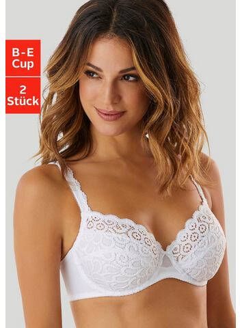 petite fleur Beugel bh Dessous van kant, met decoratieve bandjes(set, Set van 2 )