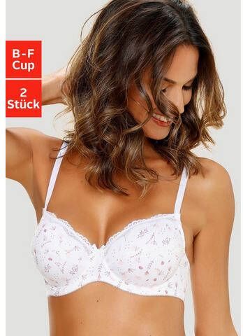 petite fleur Beugel bh met fijne kanten rand(set, Set van 2 )