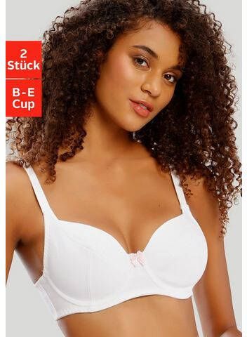 petite fleur Beugel bh met strik met vichyruitdessin(set, Set van 2 )