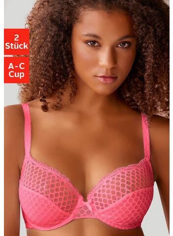 petite fleur Beugel bh van grafische kant(set, Set van 2 )