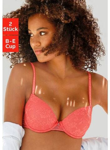 petite fleur Bh met steuncups met beugels en naadloos voorgevormde cups(set, Set van 2 )