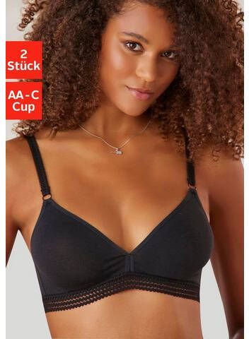 petite fleur Bh zonder beugels met grafische kanten band(set, 2 delig, Set van 2 Set van 2 )