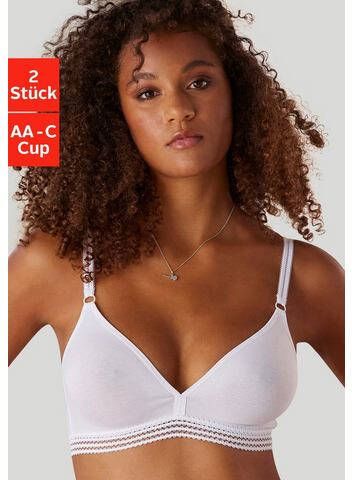 petite fleur Bh zonder beugels met grafische kanten band(set, 2 delig, Set van 2 Set van 2 )