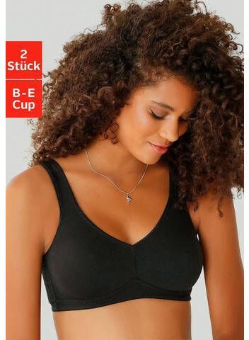 PETITE FLEUR basic beha zonder beugels van zacht katoen (set van 2)