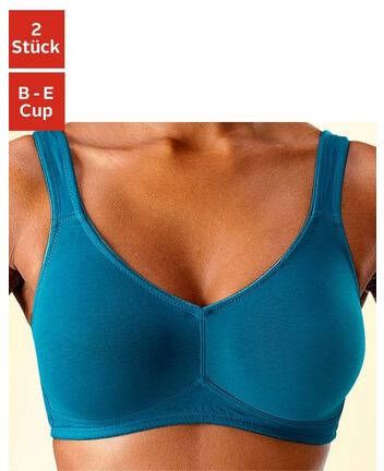 PETITE FLEUR basic beha zonder beugels van zacht katoen (set van 2)