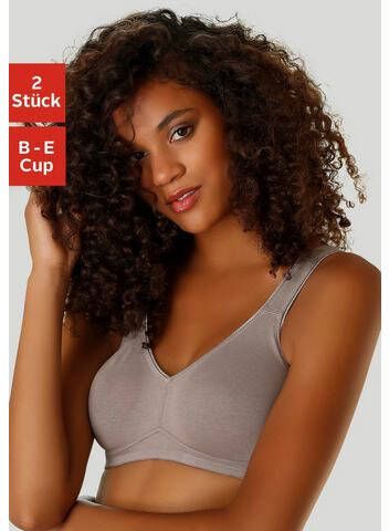 PETITE FLEUR basic beha zonder beugels van zacht katoen (set van 2)