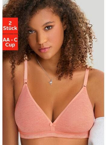 petite fleur Bralette bh van als zijde glanzende modal doop dyed(set, Set van 2 )