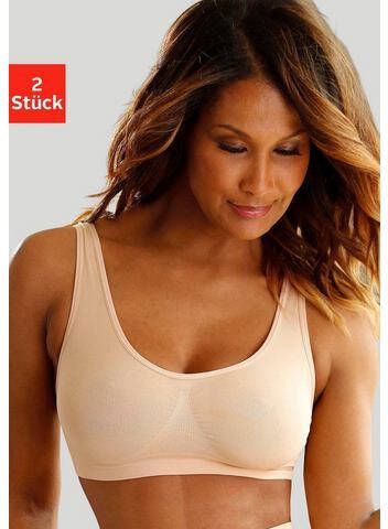 petite fleur Bralette bh van zacht microtouch materiaal(set, Set van 2 )