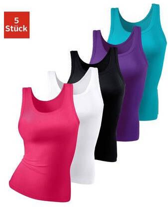 petite fleur Hemd zachte dubbelribkwaliteit(Set van 5 )