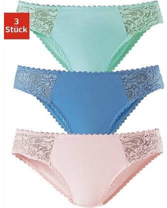 petite fleur Jazz hipsters met gebloemde kant opzij(set, 3 stuks )