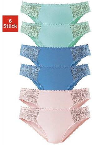 petite fleur Jazz hipsters met gebloemde kant opzij(set, 6 stuks )