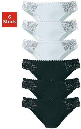 petite fleur Jazz hipsters met gebloemde kant opzij(set, 6 stuks )