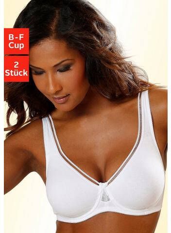 petite fleur Minimizer bh met beugel van katoen met naadloze ongevoerde cups(set, Set van 2 )