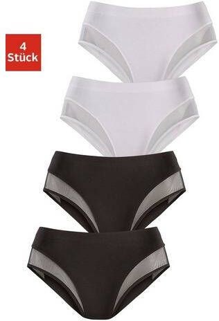 petite fleur Modellerende slip met meshinzetten op de pijp(set, 4 stuks )