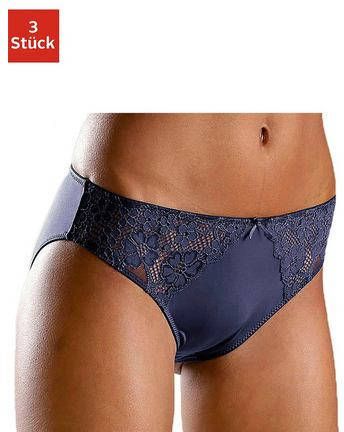 petite fleur Slip met iets transparante jacquard kant aan beide kanten opzij(3 stuks )