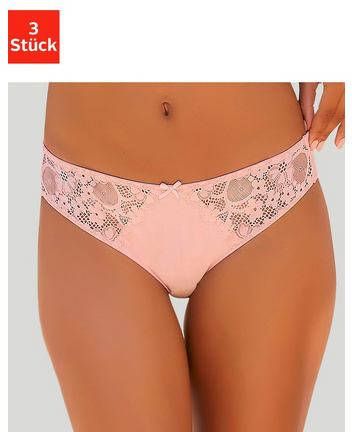 petite fleur Slip met iets transparante jacquard kant aan beide kanten opzij(3 stuks )