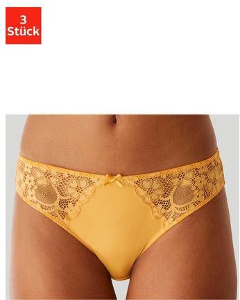 petite fleur Slip met iets transparante jacquard kant aan beide kanten opzij(3 stuks )