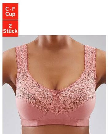 petite fleur Steun bh zonder beugels, met elegante kant(set, Set van 2 )