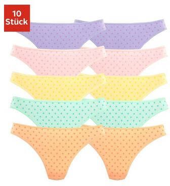 petite fleur String met mooie stippeltjesprint(set, 10 stuks )