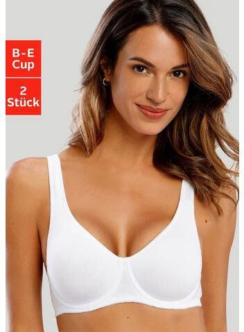 petite fleur T shirt bh met beugel, zonder vullingen(set, Set van 2 )