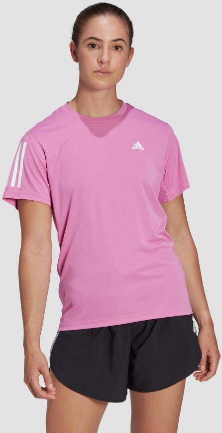 Adidas own the run hardloopshirt paars/roze dames