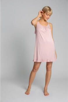 Lalupa Pyjama's/nachthemden LA031 Viscose Chemise roze