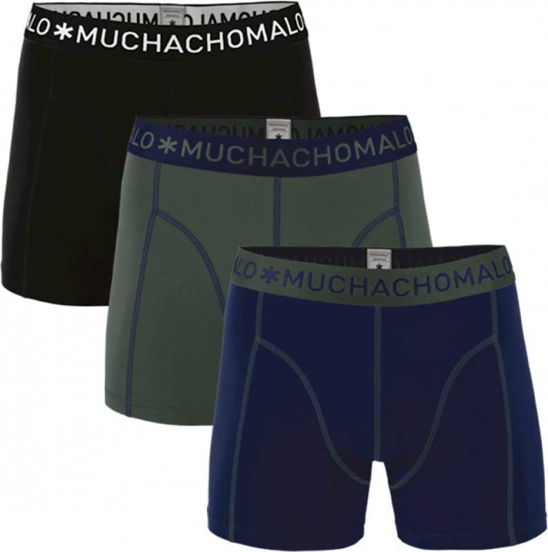 Muchachomalo Boxershorts 3 pack solide 186 , Groen, Heren