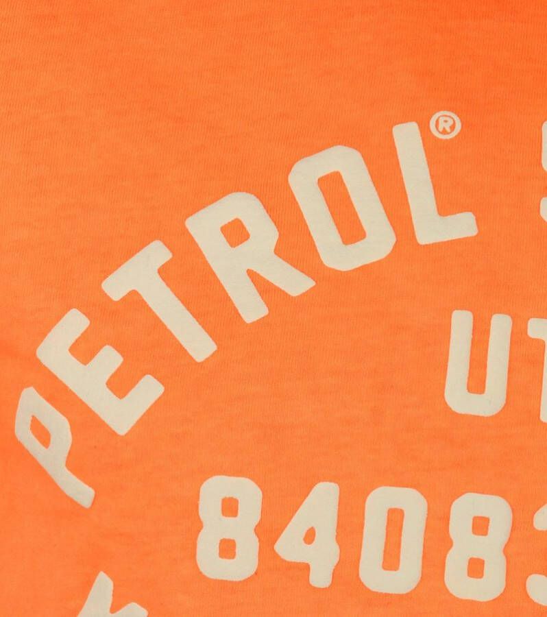 Petrol Industries T shirt met tekst shocking orange