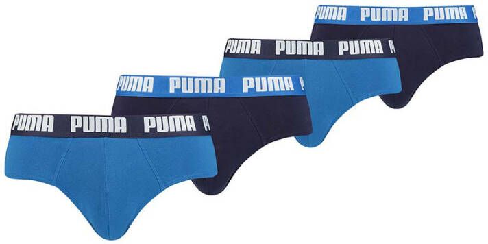 Puma Slips Basic Brief 4 Pack Ecom Blauw